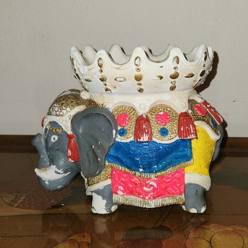 Vintage Elephant Ornate Figurine